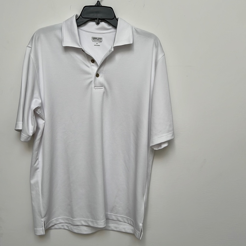 Mens Medium White Golf Polo